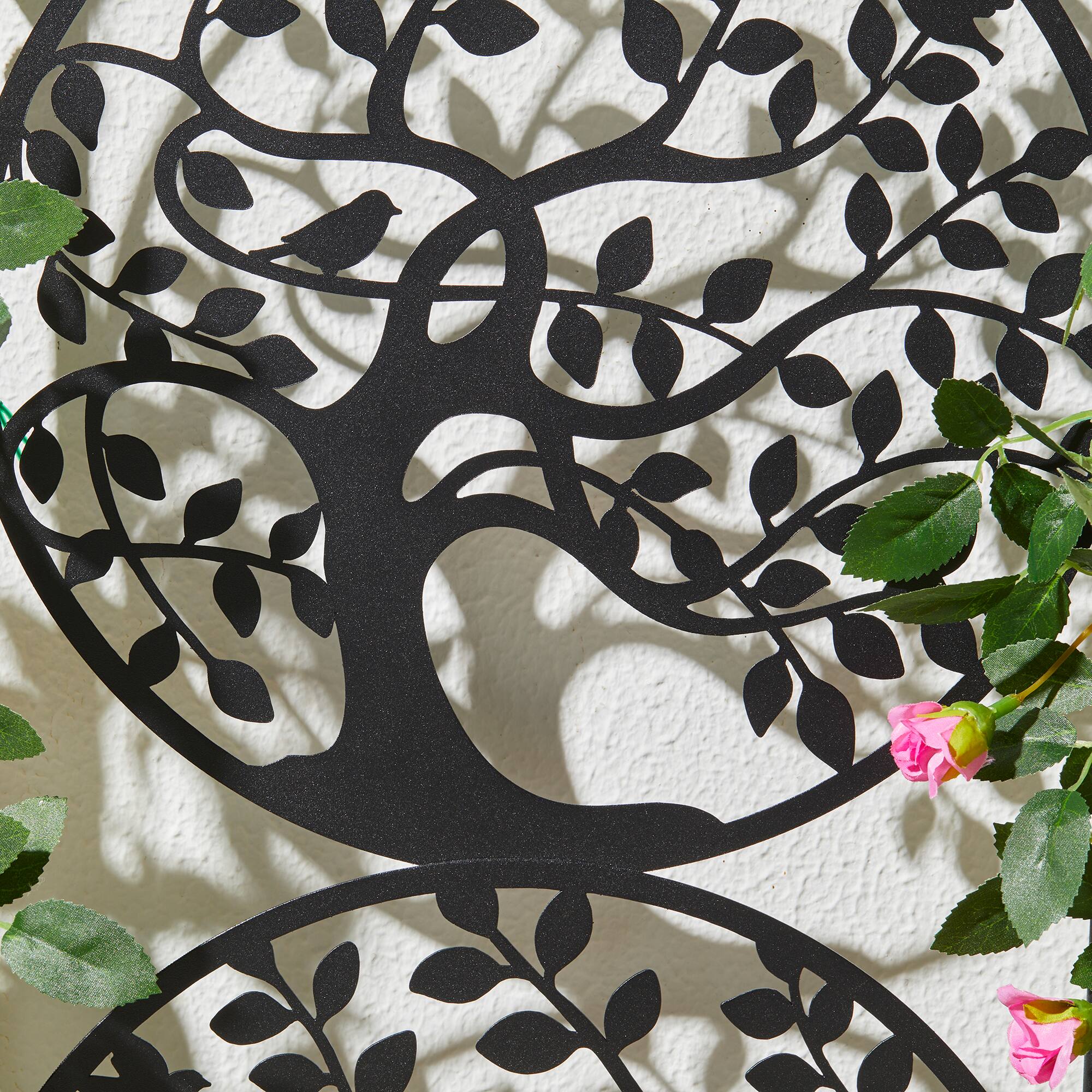 Glitzhome® 48" Metal Tree of Life Garden Trellis with Stakes